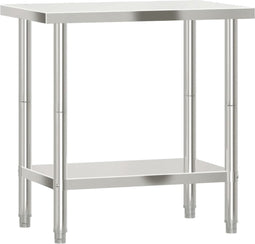vidaXL - Keukenwerktafel - 82,5x55x85 - cm - roestvrij - staal