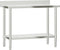 vidaXL - Keukenwerktafel - met - spatscherm - 110x55x93 - cm - roestvrij - staal