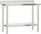 vidaXL - Keukenwerktafel - met - spatscherm - 110x55x93 - cm - roestvrij - staal