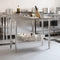 vidaXL - Keukenwerktafel - met - spatscherm - 110x55x93 - cm - roestvrij - staal