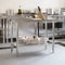 vidaXL - Keukenwerktafel - met - spatscherm - 110x55x93 - cm - roestvrij - staal