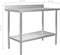 vidaXL - Keukenwerktafel - met - spatscherm - 120x60x93 - cm - roestvrij - staal