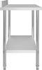 vidaXL - Keukenwerktafel - met - spatscherm - 120x60x93 - cm - roestvrij - staal