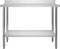 vidaXL - Keukenwerktafel - met - spatscherm - 120x60x93 - cm - roestvrij - staal
