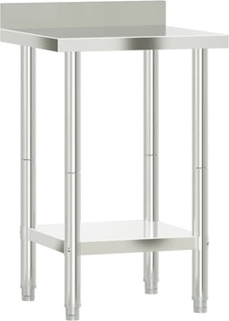 vidaXL - Keukenwerktafel - met - spatscherm - 55x55x93 - cm - roestvrij - staal