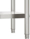 vidaXL - Keukenwerktafel - met - spatscherm - 55x55x93 - cm - roestvrij - staal