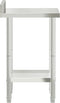 vidaXL - Keukenwerktafel - met - spatscherm - 55x55x93 - cm - roestvrij - staal