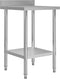 vidaXL - Keukenwerktafel - met - spatscherm - 60x60x93 - cm - roestvrij - staal