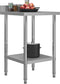 vidaXL - Keukenwerktafel - met - spatscherm - 60x60x93 - cm - roestvrij - staal