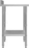 vidaXL - Keukenwerktafel - met - spatscherm - 60x60x93 - cm - roestvrij - staal