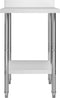 vidaXL - Keukenwerktafel - met - spatscherm - 60x60x93 - cm - roestvrij - staal