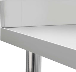 vidaXL - Keukenwerktafel - met - spatscherm - 80x60x93 - cm - roestvrij - staal