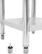 vidaXL - Keukenwerktafel - met - spatscherm - 80x60x93 - cm - roestvrij - staal