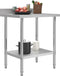 vidaXL - Keukenwerktafel - met - spatscherm - 80x60x93 - cm - roestvrij - staal