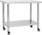 vidaXL - Keukenwerktafel - met - wielen - 100x45x85 - cm - roestvrij - staal