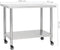vidaXL - Keukenwerktafel - met - wielen - 100x45x85 - cm - roestvrij - staal