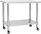 vidaXL - Keukenwerktafel - met - wielen - 100x60x85 - cm - roestvrij - staal