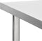 vidaXL - Keukenwerktafel - met - wielen - 100x60x85 - cm - roestvrij - staal