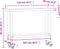 vidaXL - Keukenwerktafel - met - wielen - 110x30x85 - cm - roestvrij - staal