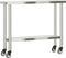 vidaXL - Keukenwerktafel - met - wielen - 110x30x85 - cm - roestvrij - staal