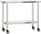 vidaXL - Keukenwerktafel - met - wielen - 110x55x85 - cm - roestvrij - staal