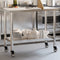 vidaXL - Keukenwerktafel - met - wielen - 110x55x85 - cm - roestvrij - staal