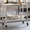 vidaXL - Keukenwerktafel - met - wielen - 110x55x85 - cm - roestvrij - staal