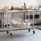 vidaXL - Keukenwerktafel - met - wielen - 110x55x85 - cm - roestvrij - staal