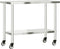 vidaXL - Keukenwerktafel - met - wielen - 110x55x85 - cm - roestvrij - staal