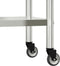 vidaXL - Keukenwerktafel - met - wielen - 110x55x85 - cm - roestvrij - staal