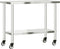 vidaXL - Keukenwerktafel - met - wielen - 110x55x85 - cm - roestvrij - staal