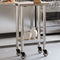 vidaXL - Keukenwerktafel - met - wielen - 55x30x85 - cm - roestvrij - staal
