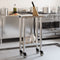 vidaXL - Keukenwerktafel - met - wielen - 55x30x85 - cm - roestvrij - staal