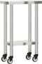 vidaXL - Keukenwerktafel - met - wielen - 55x30x85 - cm - roestvrij - staal