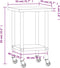 vidaXL - Keukenwerktafel - met - wielen - 55x55x85 - cm - roestvrij - staal