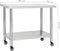 vidaXL - Keukenwerktafel - met - wielen - 80x60x85 - cm - roestvrij - staal