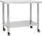 vidaXL - Keukenwerktafel - met - wielen - 80x60x85 - cm - roestvrij - staal