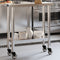 vidaXL - Keukenwerktafel - met - wielen - 82,5x30x85 - cm - roestvrij - staal
