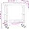 vidaXL - Keukenwerktafel - met - wielen - 82,5x30x85 - cm - roestvrij - staal
