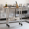 vidaXL - Keukenwerktafel - met - wielen - 82,5x30x85 - cm - roestvrij - staal