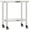vidaXL - Keukenwerktafel - met - wielen - 82,5x55x85 - cm - roestvrij - staal