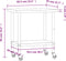 vidaXL - Keukenwerktafel - met - wielen - 82,5x55x85 - cm - roestvrij - staal