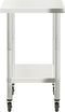 vidaXL - Keukenwerktafel - met - wielen - 82,5x55x85 - cm - roestvrij - staal