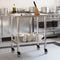 vidaXL - Keukenwerktafel - met - wielen - 82,5x55x85 - cm - roestvrij - staal