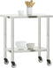vidaXL - Keukenwerktafel - met - wielen - 82,5x55x85 - cm - roestvrij - staal