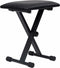 vidaXL - Keyboardstandaard - en - -kruk - dubbel - versterkt - zwart