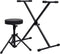 vidaXL - Keyboardstandaard - en - -kruk - zwart