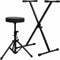 vidaXL - Keyboardstandaard - en - -kruk - zwart