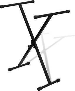 vidaXL - Keyboardstandaard - verstelbaar - enkelvoudig - X-frame