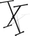 vidaXL - Keyboardstandaard - verstelbaar - enkelvoudig - X-frame